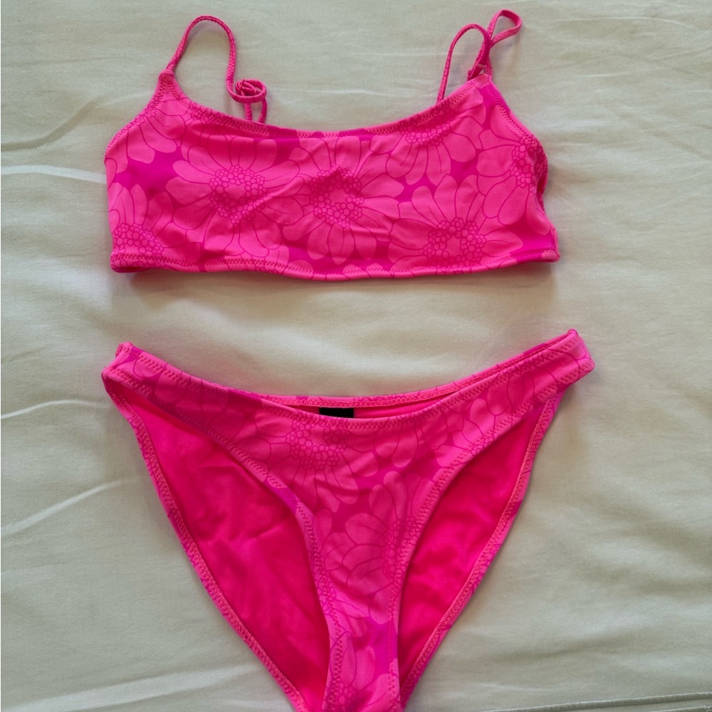 Triangl Swimwear Pink Floral Bikini Set